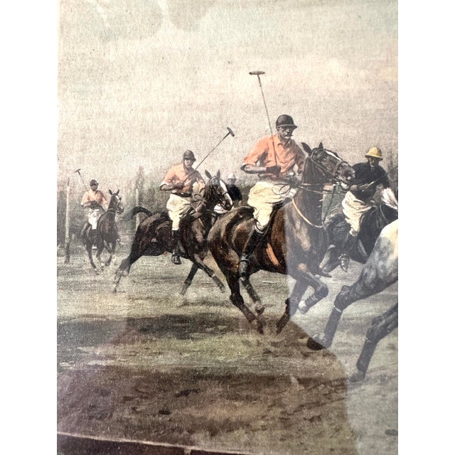 1950s George Wright Polo Horse Lithograph, Framed For Sale - Image 4 of 12