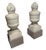 Neoclassical A Pair of Vintage Neoclassical Carved White Marble Flame Finials on Granite Bases For Sale - Image 3 of 12
