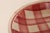Ceramic Vintage French Modern Raspberry Tartan Plaid Pedestal Cake Stand by Faïencerie Givors For Sale - Image 7 of 11