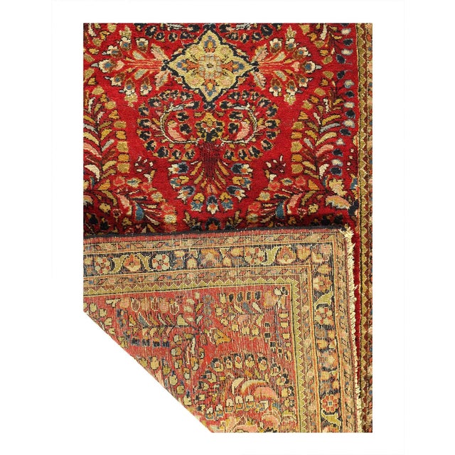 Traditional Persian Hand Knotted Antique Sarouk For Sale - Image 3 of 7