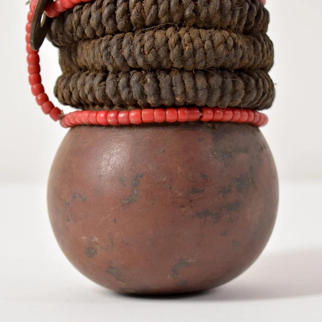 African Early 20th Century Nyamwezi Beaded Fertility Doll Gourd Tanzania For Sale - Image 3 of 10