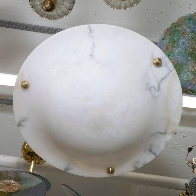 Alabaster dome pendant For Sale - Image 9 of 9