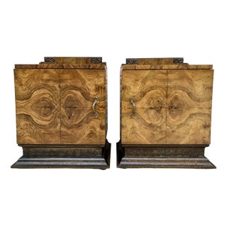 Art Deco Nightstands, 1930, Set of 2 For Sale