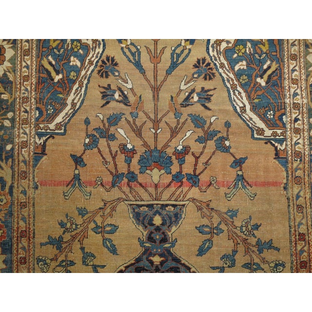 Textile 19th Century Hadji Jali Li Prayer Niche Rug - 4'2" x 6'2" For Sale - Image 7 of 10