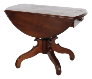 Antique Victorian Walnut Drop Leaf Table C1890