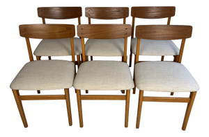 Danish Dining Chairs, Set of 6