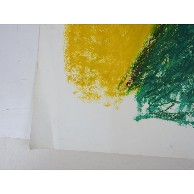 Late 20th Century Vintage Abstract Color Block Painting For Sale - Image 5 of 6