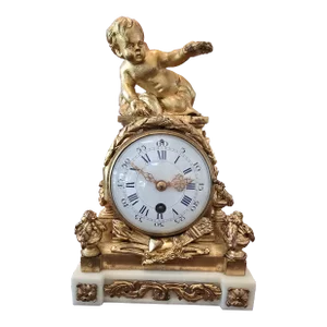 Antique French Cherub Putti Bronze Clock