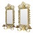 Pair of Virginia Metalcrafters Brass Wall Mirror Sconces With Green Man Motif & Candleholders For Sale
