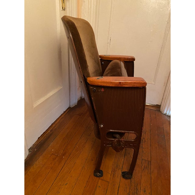 Original Broadway theater chair from the historic Martin Beck Theatre (1924, now the Al Hirschfeld Theatre), designed by...
