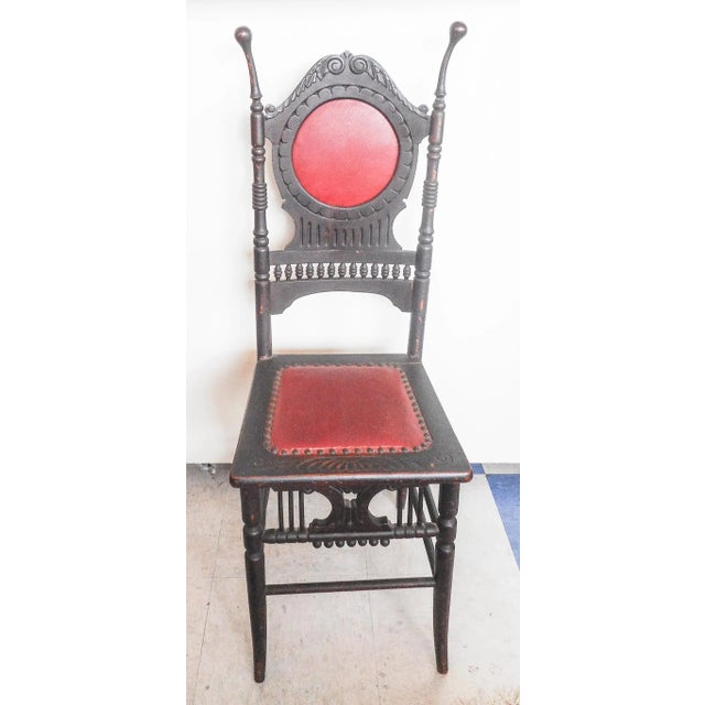 19th Century Ebonized Chair With Baby Rattle Finials For Sale - Image 13 of 13