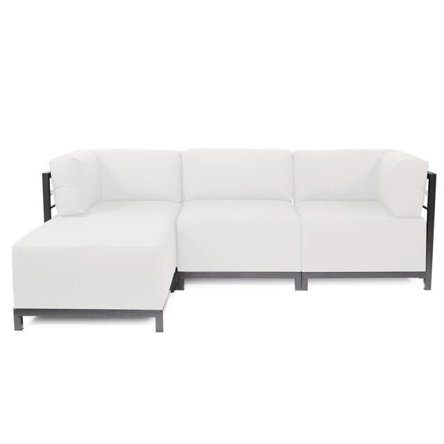 Axis 3pc Sectional Atlantis White Titanium Frame For Sale In Chicago - Image 6 of 9