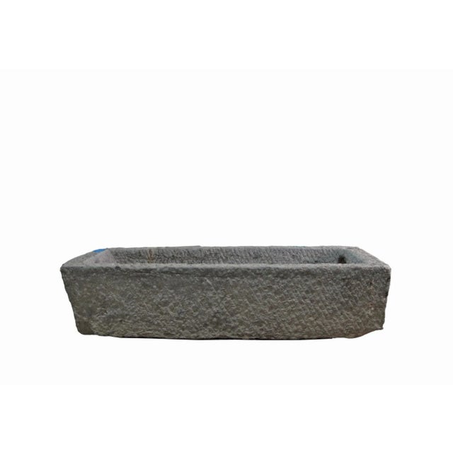 Late 19th Century 59" Inch Long Hand Chiseled Stone Trough 13 For Sale - Image 5 of 9