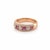 Contemporary 18k Rose Gold Ring With Pink Sapphires, Size 6.5 For Sale - Image 3 of 4