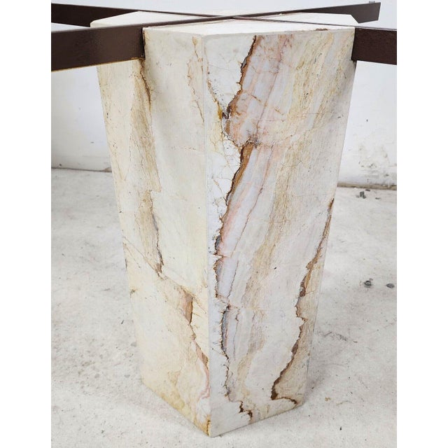 Italian Marble & Glass Dining Table MCM Chairish