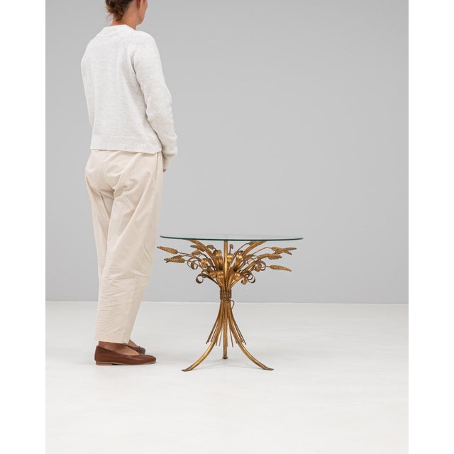 20th Century Italian Brass Coffee Table With Glass Top For Sale - Image 17 of 18