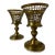 Set of Two Early 20th Century Brass Compote or Candle Holders For Sale