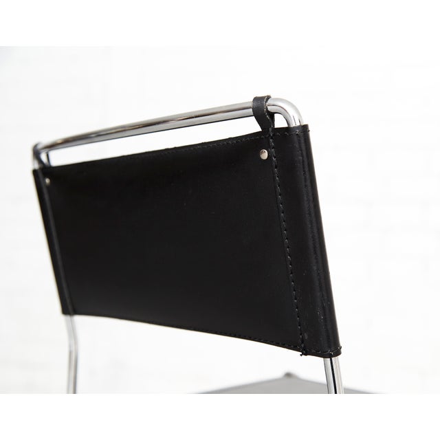 Metal Leather Barstools by Giandomenico Belotti for Alias, 1980s, Set of 6 For Sale - Image 7 of 18
