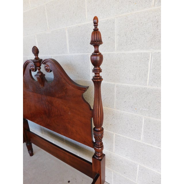 Antique Flame Mahogany Chippendale Style Bell Flower Finial Poster Beds - A Pair For Sale - Image 14 of 18