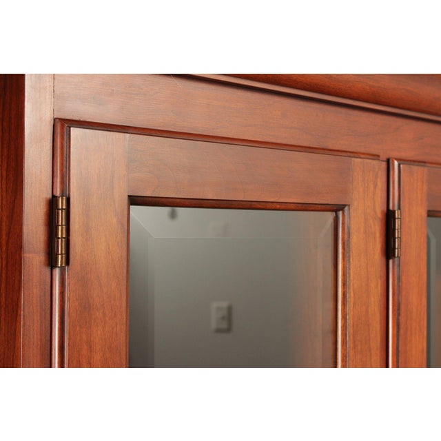 Henkel Harris Chippendale Style Cherry China Cabinet For Sale - Image 9 of 12