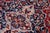 1980s Shabby Chic Antique Red/Blue Wool Rug - 9'3'' X 13'8'' For Sale - Image 5 of 10