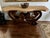 Modern Hand-Forged Copper Artisan Console Table With Break in Marble Top For Sale - Image 3 of 8