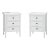 Pair of Country Style Three Drawer End Tables in White For Sale