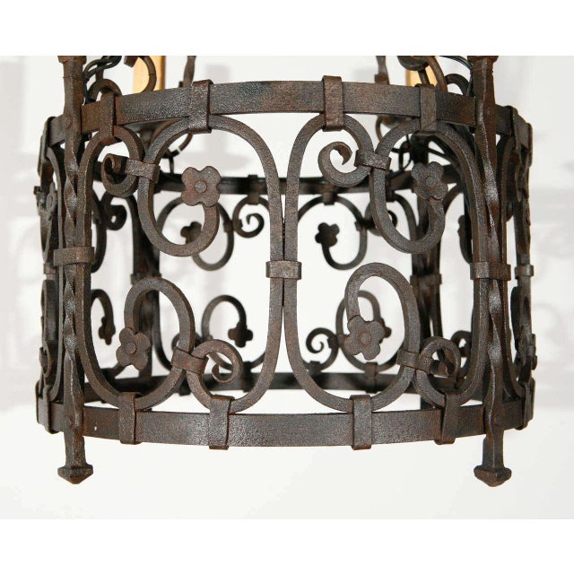Early 20th Century Iron French Chandelier For Sale In Los Angeles - Image 6 of 10