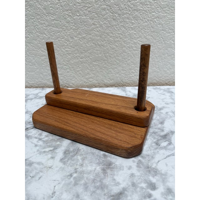 Midcentury solid wood cabin or cottage style napkin holder for indoor or outdoor use. Can also be used for receipts and...