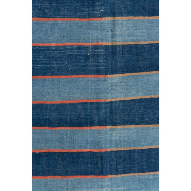 Blue Antique Indian Dhurrie Rug 11'6 X 22' For Sale - Image 8 of 12