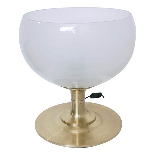 Large Vintage Bowl Lamp, 1970s For Sale