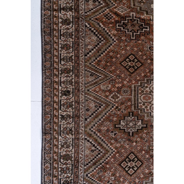 Brown Antique Shiraz Scatter Rug For Sale - Image 8 of 10