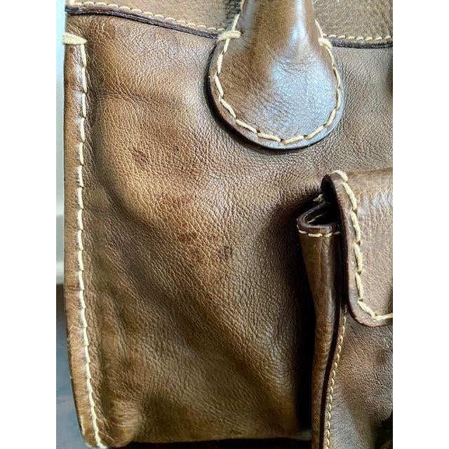 Vintage Chloé Edith Top Handle Satchel, Phoebe Philo Edition, Medium Brown/Taupe, Made in Italy For Sale - Image 12 of 12