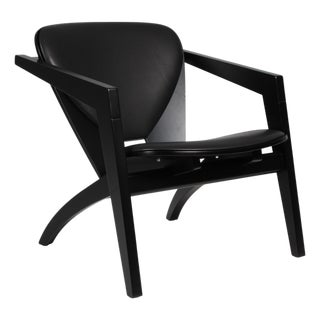 Vintage Butterfly Lounge Chair in Black Beech and Full Grain Leather by Hans J. Wegner for Getama, 2000s For Sale