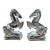 1970s Le Smith Pressed Glass Horse Bookends For Sale