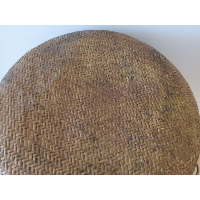 19th Century Vintage Handwoven Lidded Basket For Sale In Jacksonville, FL - Image 6 of 9