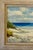 Impressionist Coastal Beach Dune Seascape Oil Painting on Canvas by H. Cole, Framed For Sale - Image 3 of 6