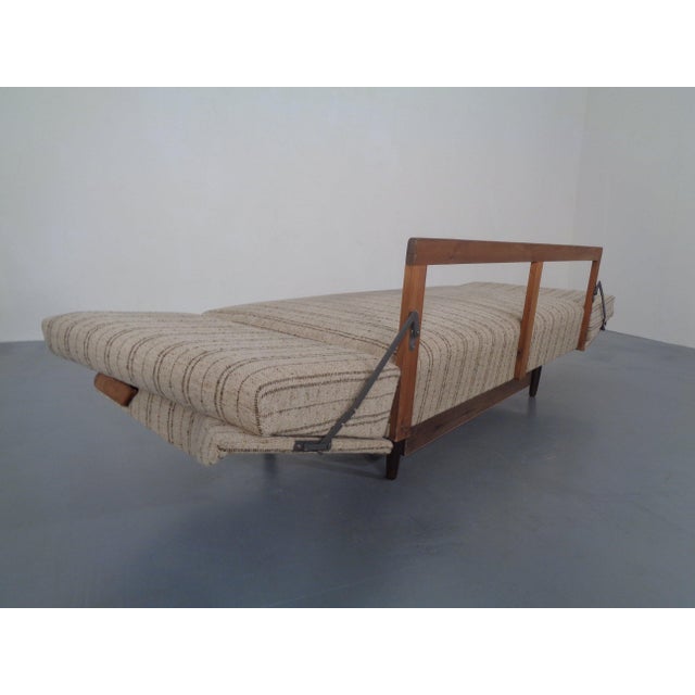 Wood Teak and Wool Daybed, Sweden, 1950s For Sale - Image 7 of 18