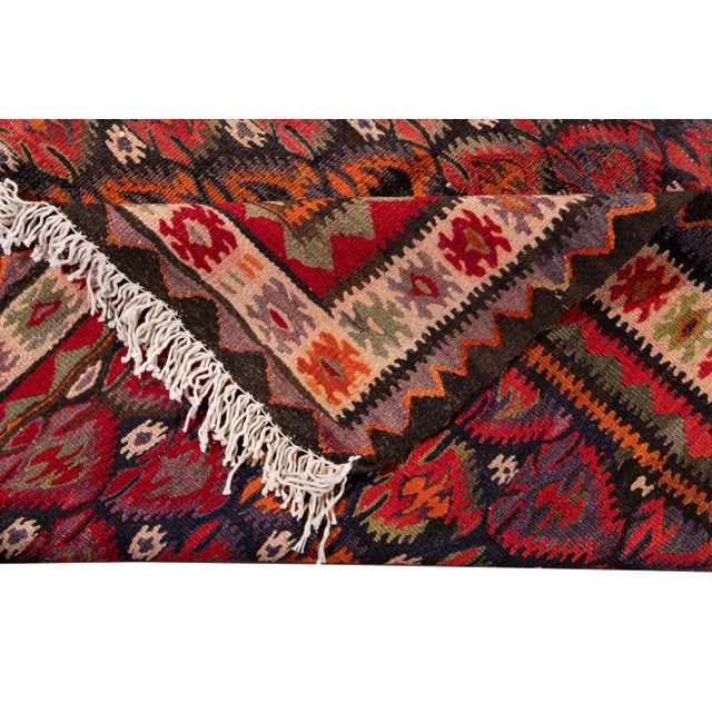 Traditional Mid-20th Century Vintage Kilim Rug 4' 5" X 10' For Sale - Image 3 of 13