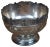 Japanese Vintage Japanese Repousse Silver Plate Round Footed Pedestal Compote Bowl For Sale - Image 3 of 9