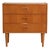 Scandinavian Bedside Table with Three Drawers, 1950s For Sale