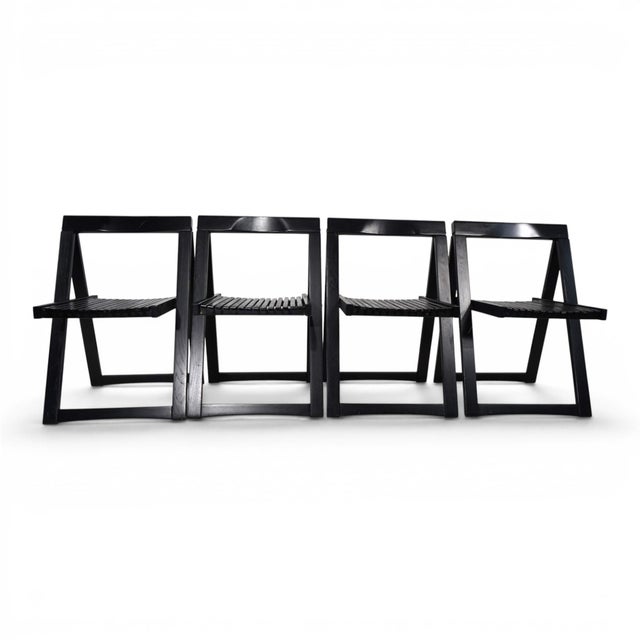 Trieste Folding Chairs by Aldo Jacobi for Bazzani, 1960, Set of 4 For Sale - Image 12 of 17