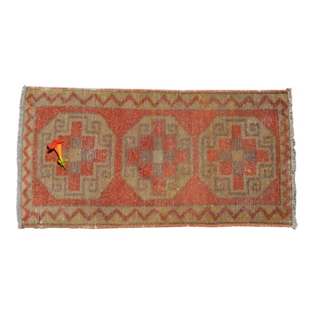 Entryway Rug, Bath Mat, Kitchen Decor, Small Rug, Turkish Rug, Doormat 1'6" X 3'2" For Sale