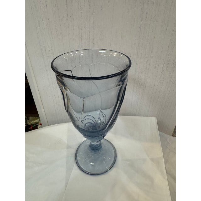American Vintage Noritake Sweet Swirl, Light Blue Sweet Tea Glasses - Set of 6 For Sale - Image 3 of 11