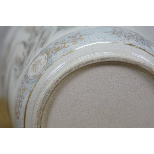 Antique 19th Century Chinese Qianjiang Porcelain Mantel Vase Urn 12" For Sale - Image 14 of 16