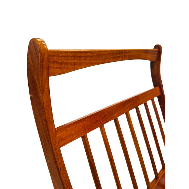 Brown Vintage Danish Modern Teak Folding Magazine Rack | Mid-Century Scandinavian Magazine Stand | Attributed to Ernest Sohn for Etco For Sale - Image 8 of 9