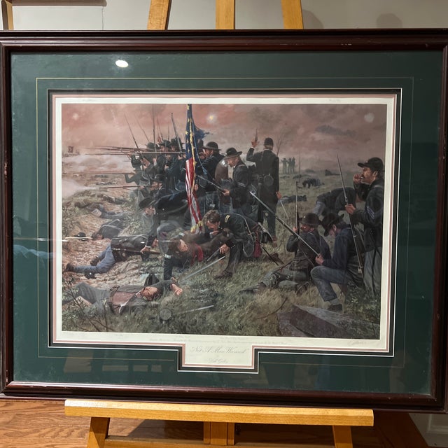 Original print 829of 950 by Dale Gallon signed titled Nit a Man Wavered framed under glass