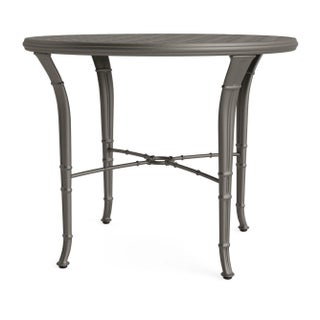 Brown Jordan Calcutta 36" Round Cast Bistro Umbrella Table, Mica frame with N/A fabric For Sale