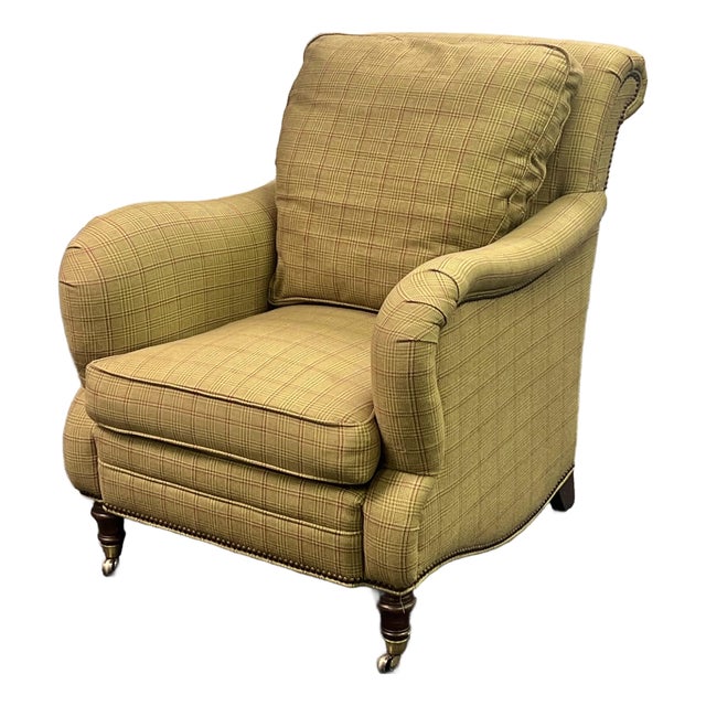 Stanford Furniture “Watson” English Rolled Arm Lounge Chair For Sale