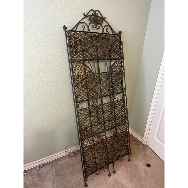 Mid 20th Century French Iron Baker's Boulangerie Rack With 4 Shelves For Sale - Image 9 of 10